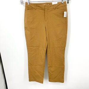 Old Navy Women Size 14 Pants‎ Brown Pixie Slim Straight Dress Work Chinos High